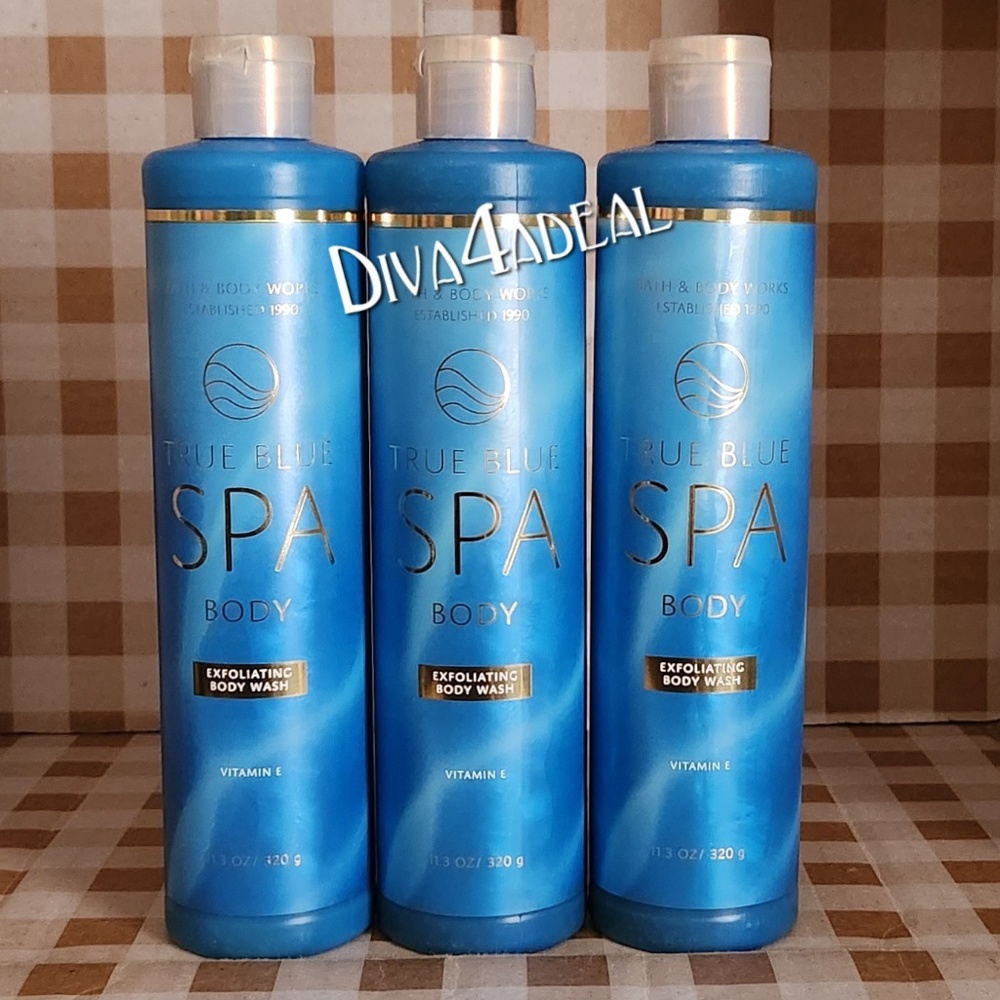 Bath& Body Works Wellness TRUE BLUE SPA Exfoliating Body Wash